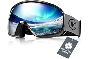 Innerking OTG Ski Goggles SGS Approved, Over Glasses Snow Snowboarding Winter Goggles Anti Fog for Adult, Youth, Men Women