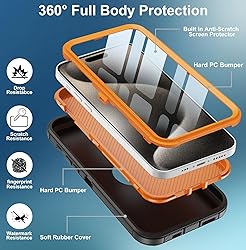 for iPhone 15 Pro Max Case, with Built in Screen