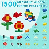 HIUME Building Bricks 1500 Pieces Compatible with Major Brands 12 Colors 14 view 3