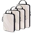 BAGSMART Compression Packing Cubes, 6 Set/4 Set/2 Set Travel Packing Cubes for Carry on Suitcases, Compression Suitcase Organizers Bag Set & Travel Cubes for Luggage, Lightweight Packing Organizers