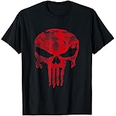 Marvel Punisher Distressed Red Skull Chest Logo V2 T-Shirt