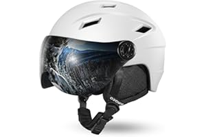 Odoland Ski Helmet with 2-in-1 Visor Goggles, Light Weight Snowboard Helmet for Men Women, Snow Sport Helmets for Skiing, Skating, Snowboarding