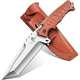 Purple Dragon Camping Knife with Sheath - D2 Steel Survival Knives for Camping, Bushcraft - Ergonomic G10 Handle Outdoor Survival Gear Christmas Gift for Men and Women