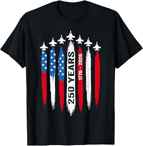 250 Anniversary USA 4th of July Patriotic 250 Years American T-Shirt
