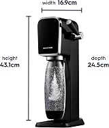 SodaStream Art Sparkling Water Maker Black with 60L CO2 Cylinder 1L Bottle view 8