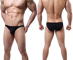 YuKaiChen Men's Bikini Underwear Silk Briefs Low