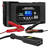 DUFCUSPH 36V/48V Golf Cart Charger, 18Amp Smart Charger, Trickle Battery Charger Maintainer, D-Plug, Lithium, LiFePO4, Lead-Acid AGM/Gel/SLA, EZGO TXT, Car, Boat