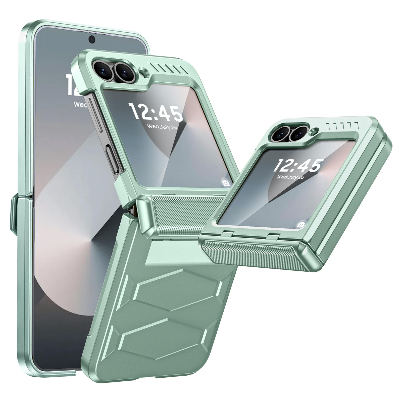 Vizvera for Samsung Galaxy Z Flip 6 Case with Hinge