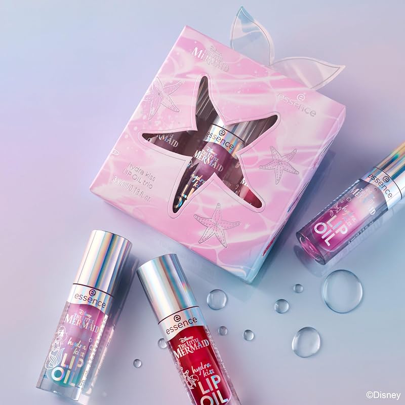 essence Disney THE LITTLE MERMAID hydra kiss LIP OIL trio Öl Mehrfarbig 4ml