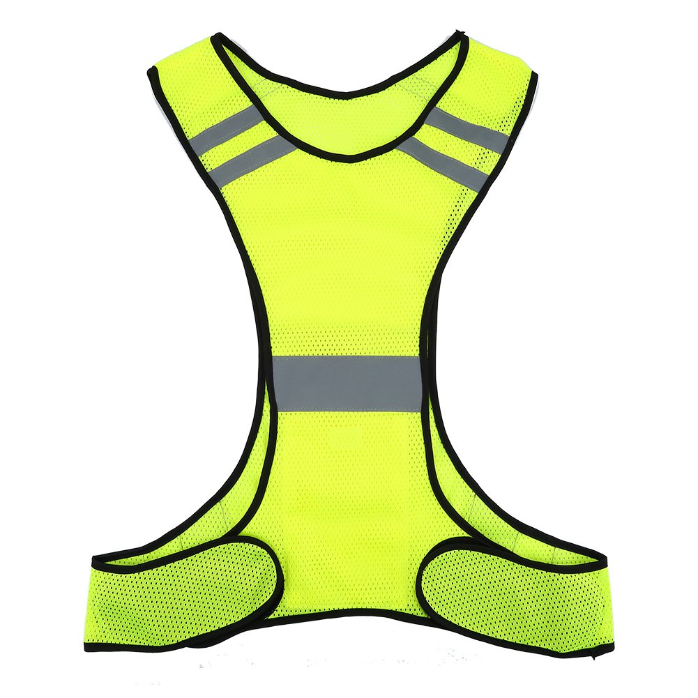 Reflective Vest, Adjustable High Visibility Safety Vest with Pocket for Traffic Parking Running Walking Jogging (Lime)