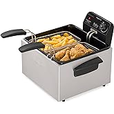 Presto 05466 Stainless Steel Dual Basket Pro Fry Immersion Element Deep Fryer