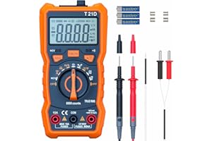 DEASOMIYE Auto-Ranging Digital Multimeter, TRMS 6000 Counts AC DC Voltmeter Ohm Volt Amp Meter, Electrical Multimeter Tester with NCV, Measure Capacitance Current Resistance Temp Continuity Diode Duty Cycle