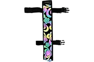 PandaTak Bright Flash Reflective Fan Holster, Hand Fan Carrier with Stretchy Elastic Bands, Ideal Hand Held Fan Accessory for Circuit Parties and Raves, Suitable for Large Fans