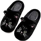 Plush animal slippers, soft and comfortable slippers, women's home slippers, bedroom cat girl plush slippers
