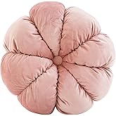 HWOUGINY Flower Pillow Cushion Round Decorative Throw Pillow for Couch Bedroom Flower-Shaped Floor Cushion for Girls Kids (Pink, 15.7”)