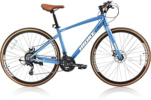 DEYGIA Hybrid Bike, 24-Speed 700C Wheel Hybrid Bicycle with Dual Disc Brakes, Trigger Shifting, Internal Wiring Frame, Lightweight City Commuter Bicycle for Men Women Adult, Multiple Colors