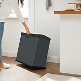 SONGMICS 54L Recycling Bin 3 Compartments Pedal Bin Grey Black LTB54G view 8