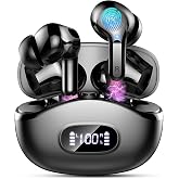 Wireless Earbuds, Bluetooth Headphones 5.4 HiFi Stereo Ear buds with ENC Noise Cancelling Mic, 40H Bluetooth Earbuds with Dual LED Display Charging Case, IP7 Waterproof Earphones for Android iOS