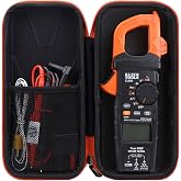 Case for Klein Tools CL800 CL810 CL700 CL600 Digital Clamp Meter, Case Only | Carrying Case, Water-resistant &amp; Shock-resistant, Mesh Pocket Stores Tester Leads, AAA batteries