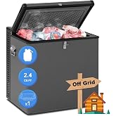 2.4 Cu.Ft Propane Freezer 3 Way 110V/12V/LPG Gas Freezer, with Removable Basket Lock for Off Grid,Garage, RV,Food Truck Use