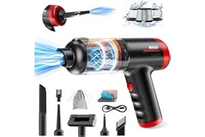 AX2V 2-in-1 Car Vacuum&Air Duster 80W/16kpa/12KRPM/30 Mins High Powerful Dust Cleaner Portable Cordless Vacuum Pro Compressed Air Blower Lightweight Rechargeable Handheld Mini Vacuum for Car/Home/Office