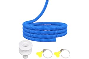 Gopayia 1-1/8 Inch Bilge Pump Hose 6FT Bilge Plumbing Kit Hose Clamps Through Hull Fitting for Boat Marine, Blue