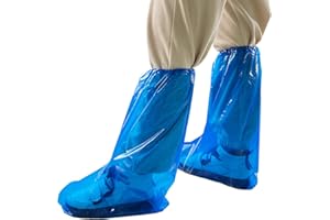 Yuzrbu 50pcs (25pairs) Disposable Thicken 19'' Boot and Shoe CoversTall Extra Large Waterproof Anti-Slip Overshoe