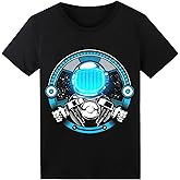 Sound Activated LED T-Shirt, Glow in The Dark Light Up Shirt for Men, Neon Shirt for Rave, Glow Party, Concert, Halloween
