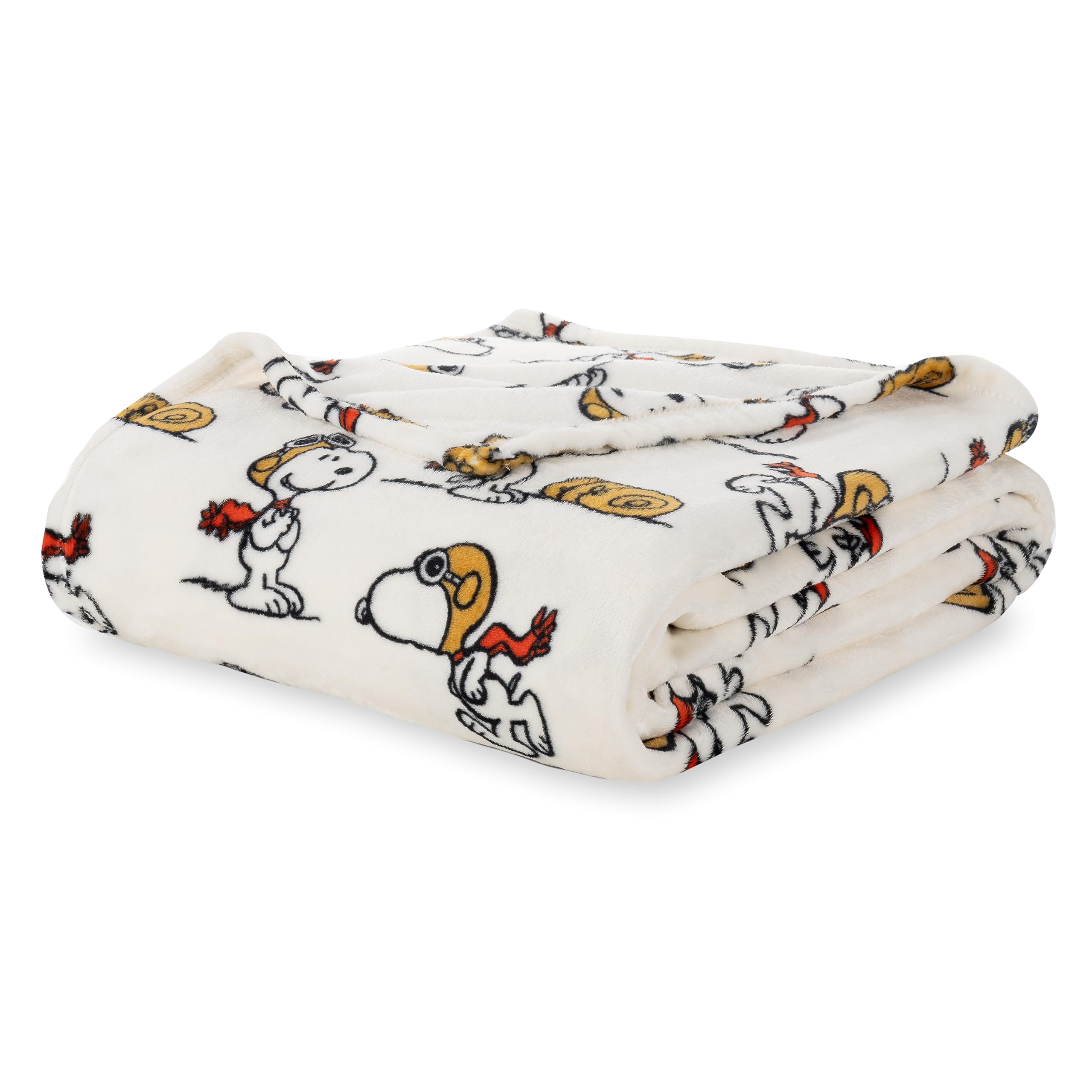 Photo 1 of Berkshire Blanket Peanuts® VelvetLoft® Cute Character Snoopy Plush Throw Blanket,The Flying Ace,Throw 55 in x 70 in (Official Peanuts® Product)