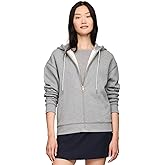 TOMMY HILFIGER Women's Relaxed Fit Solid Zip-Up Hoodied Sweatshirt Collection 2024, Medium, Black