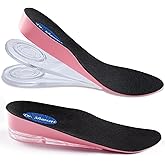 Dr. Shoesert 3-Layer Adjustable Height Increase Insoles, 3/4 Length Shock Absorption Cushion Heel Lift Inserts