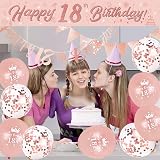 DEARLIVES 14 Pcs 18th Birthday Decor Rose Gold Party Supplies view 7