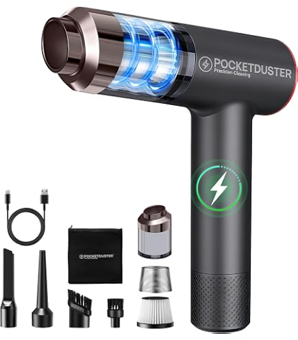 Soplador De Aire Comprimido Recargable - 110000 RPM, Velocidad 52 M/s | Para Limpiar Teclados, Electrónica
