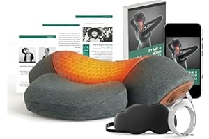 Artuvate - Fisiorest 3-in-1 Neck Massager Pillow with Heat, Massage & Cervical Stretch - Ergonomic Memory Foam for Neck Shoul