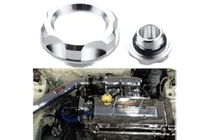 Dewhel Billet Engine Oil Fuel Filler Tank Cap Cover For Honda Acura Civic TL Color Silver