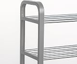 Keplin 5 Tier Shoe Rack Organiser Grey Quick Assembly No Tools 75.5x18.5x75.5cm view 3