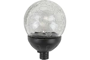 COOZZYHOUR Solar Powered Glass Ball + Accessories- for Solar Wind Spinner Replacement Color Solar Light Parts （80mm）