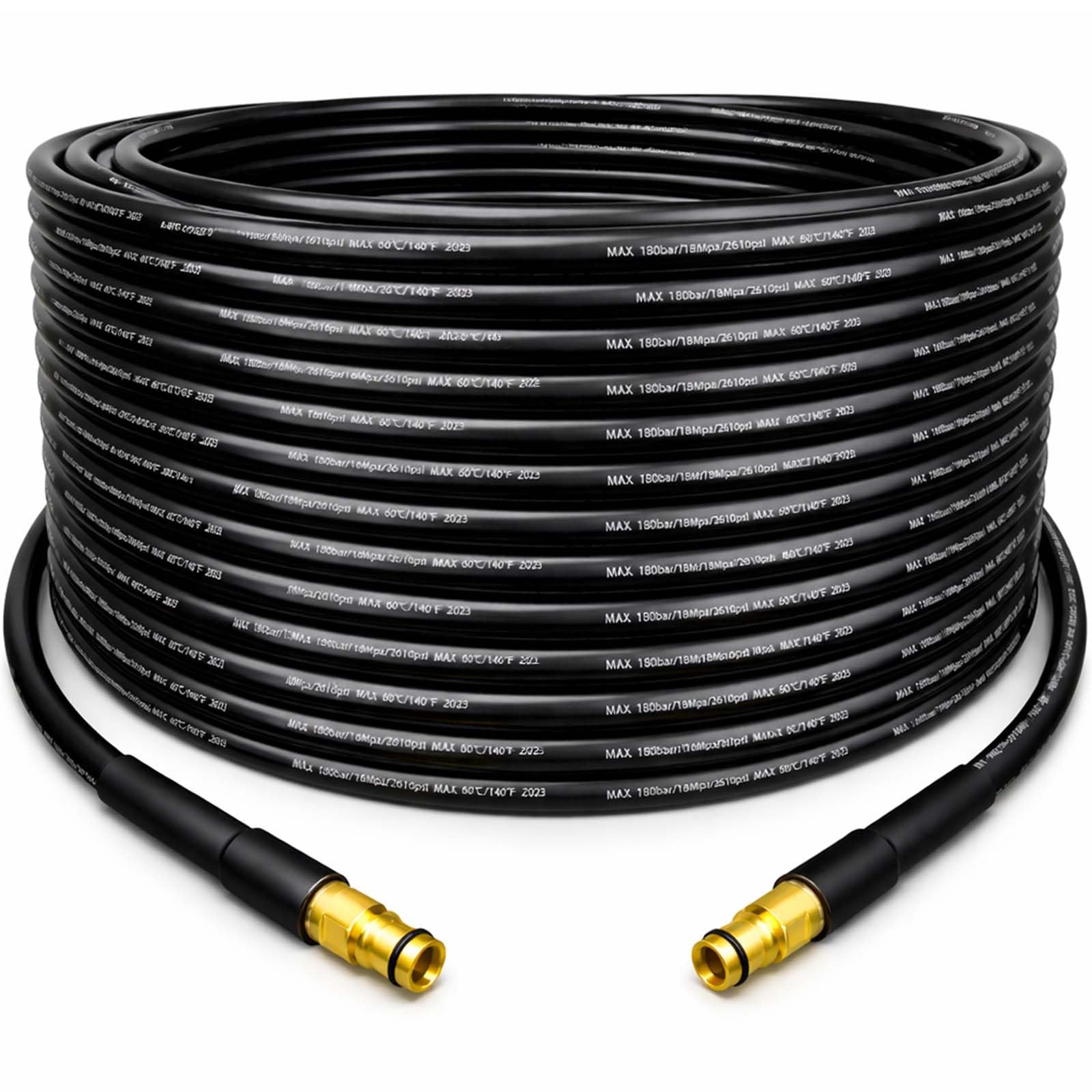 10m Karcher K Series Pressure Washer Hose Replacement,MAX.60℃,Compatible with K2 K3 K4 K5 K6 K7,Click Plug Quick Connector,Extension Spare Parts,High Pressure Hose