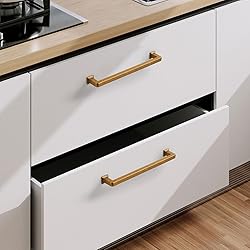 9BUILD 10 Pack Antique Brass Cabinet Pulls 7 Inch