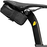 ALMSTHRE Signature Bike Saddle Bag – Midnight Black | 0.5L Bike Seat Bag (3" x 5.25" x 2") | Water-Resistant Ripstop, Waterproof Zipper, Internal Pocket | Durable Under Seat Storage