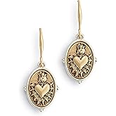 DEMDACO Wrapped in Prayer Womens One Size Metal Fashion Dangle Drop Earrings Sacred Heart