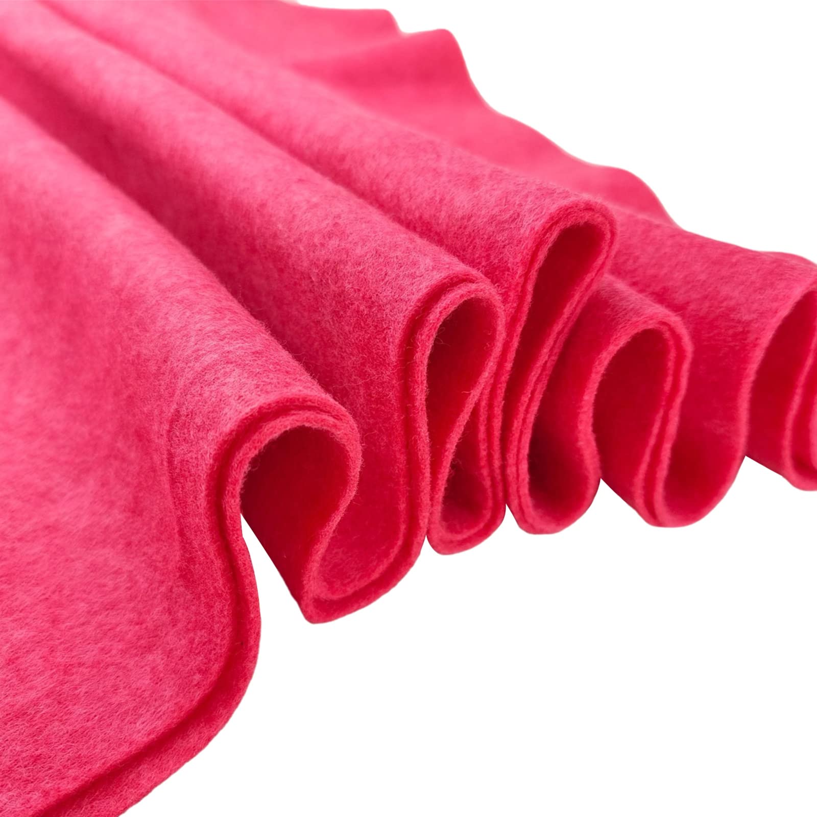 Jtnohx Colour Felt Fabric, 1.4mm Felt Sheets for Crafts, 90x90cm Soft Craft Fabric for Art and Sewing Projects (Pink)