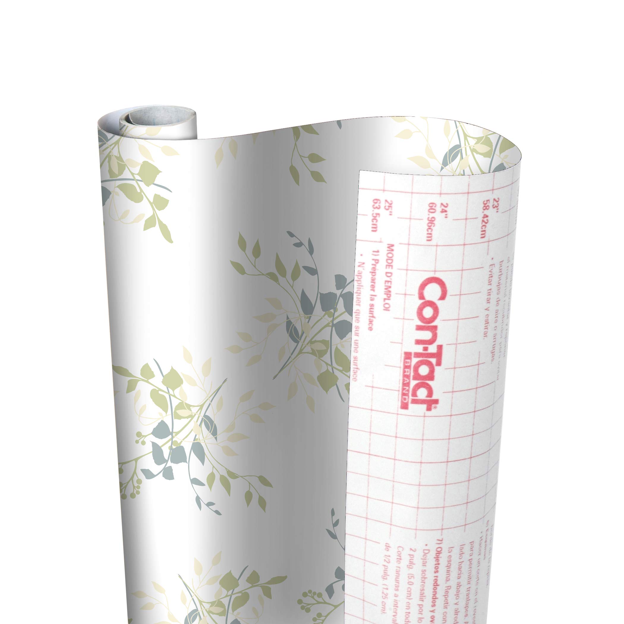 Con-Tact Brand Creative Covering, Self-Adhesive Shelf Liner, Multi-Purpose Vinyl Roll, Easy to Use and Apply, 18'' x 50', Aspen Aloe Image