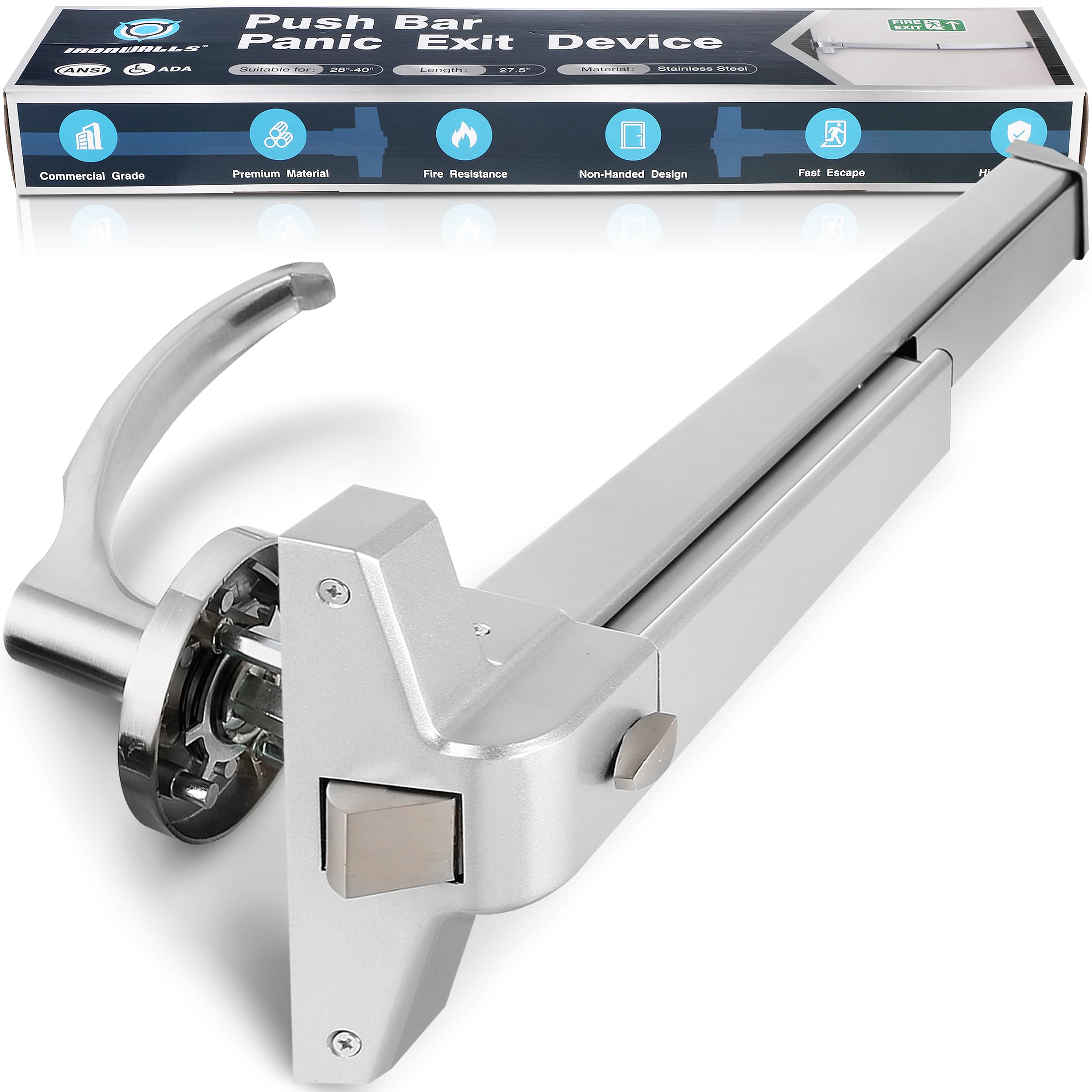 IRONWALLS Commercial Door Push Bar Panic Exit