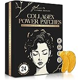 Gianna Demure Undereye Mask Patches for Dark Circles, Puffiness & Wrinkles, Gold Eye Mask with Collagen, Caffeine & Hyaluronic Acid, Vegan & Cruelty-Free Eye Patches for Women and Men (24 Pairs)