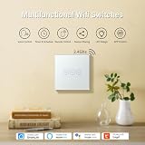 BSEED Smart Light Switch 3 Gang WiFi No Neutral Glass Panel White view 2