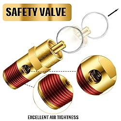 Bonuci 8 Pcs 1/4" Male NPT Safety Valve Air