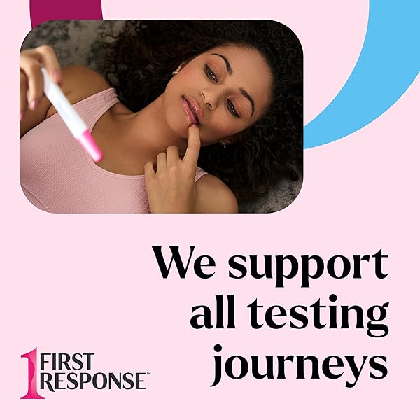 FIRST RESPONSE COMFORT CHECK PREGNANCY TEST, 8 COUNT, PINK & WHITE