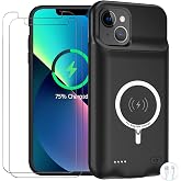 Battery Case for iPhone 13, Enhanced 10000mAh Portable Protective Smart Wireless Charging Case Support Carplay Compatible wit