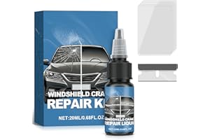 Detolia Windshield Repair Kit – Glass Repair Liquid for Cracks, 2025 Upgrade Automotive Windshield Crack Repair Kit for Chips, Bulls-Eye, and Star Damage 20ml（ Blue 1Pcs）